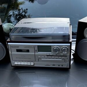Boytone BT-28SPS Record Player w/ Speakers — Vinyl, CD, Cassette, Bluetooth